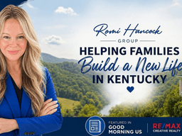 Romi Hancock Group graphic featuring Romi Hancock with Kentucky scenery and messaging about helping families build a new life.