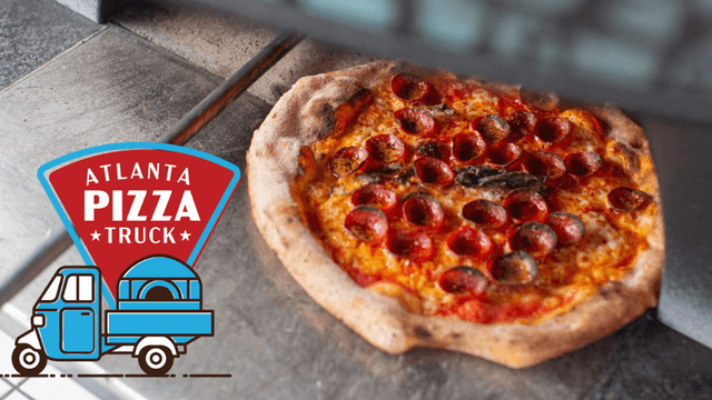 Chef Alessio Lacco serving authentic Neapolitan pizza at Atlanta Pizza Truck, delivering personalized catering experiences