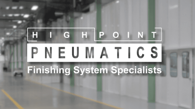 High Point Pneumatics logo, specializing in custom pneumatic and finishing systems for diverse industries, emphasizing efficiency and innovation.
