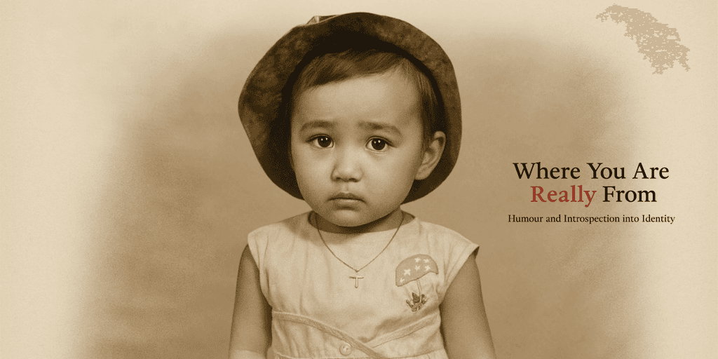 A sepia-toned image of a child, symbolizing Dr. Berthier's exploration of identity, heritage, and belonging in her book.