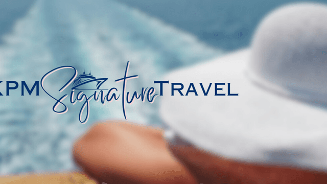 KPM Signature Travel logo featuring a luxury cruise symbol, representing personalized travel experiences and adventurous, life-changing journeys.