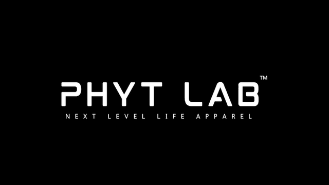 PHYT LAB logo with the tagline 'Next Level Life Apparel' on a black background.