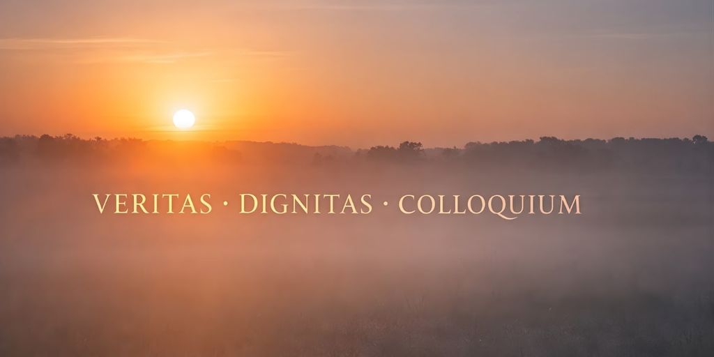Reinhold Productions' dedication to truth, integrity, and human dignity, with a symbolic sunrise backdrop.