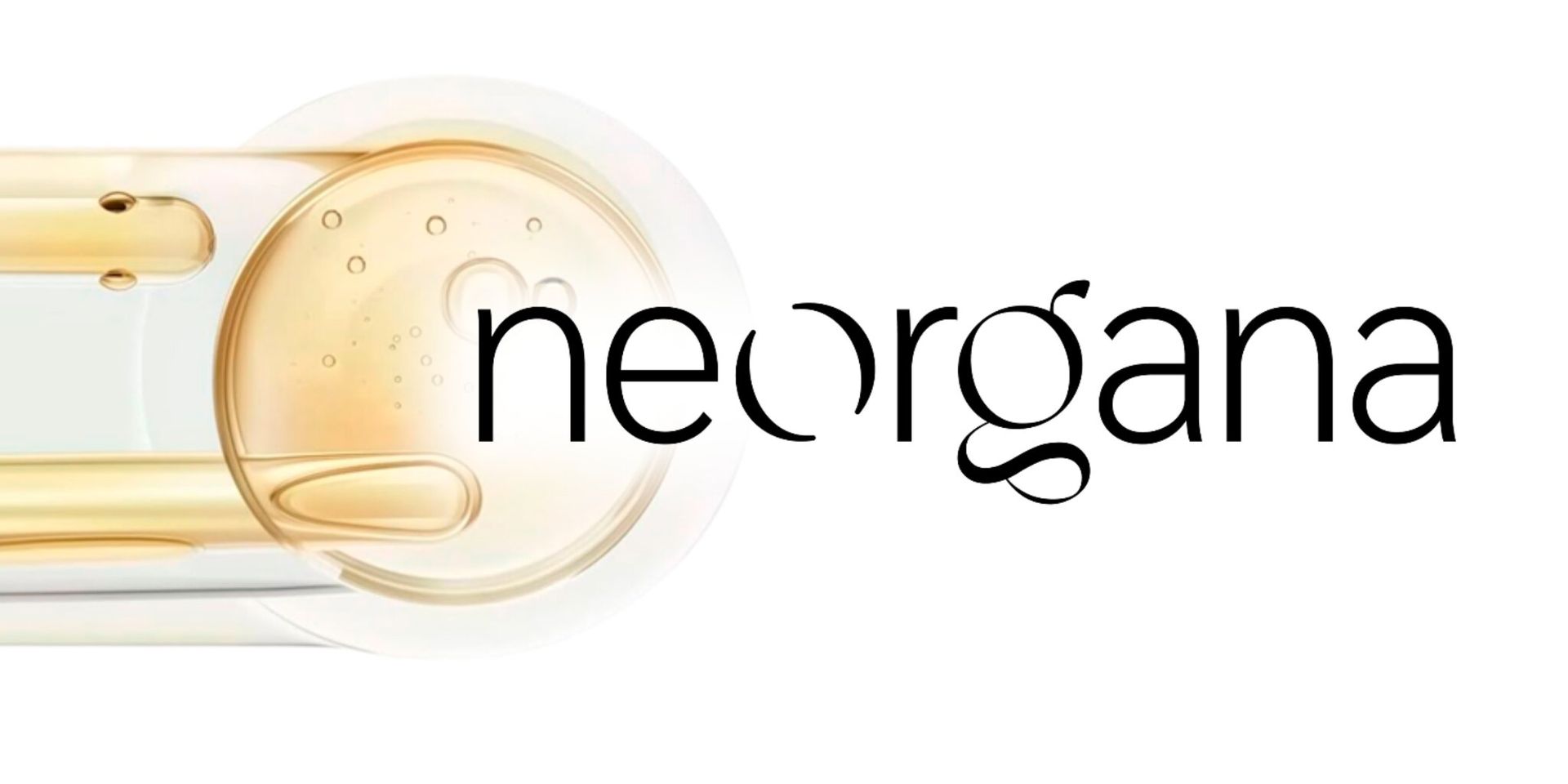 Neorgana logo beside regenerative medicine serum droppers, representing hope and healing for chronic illness sufferers.