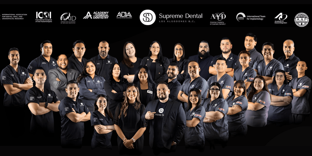"Supreme Dental Clinic team in Los Algodones, showcasing skilled professionals committed to quality dental care with international certifications and advanced technology."