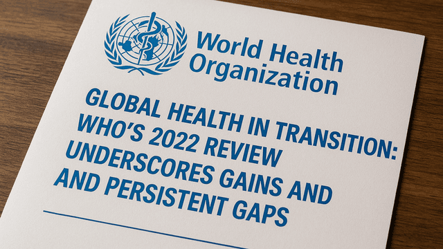 Global Health in Transition: WHO’s 2022 Review Underscores Gains and Persistent Gaps