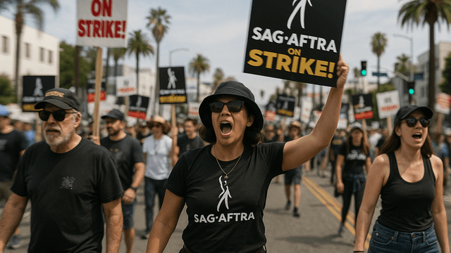 SAG-AFTRA Launches Strike Over Contract Disputes, Joining Writers in Historic Hollywood Work Stoppage