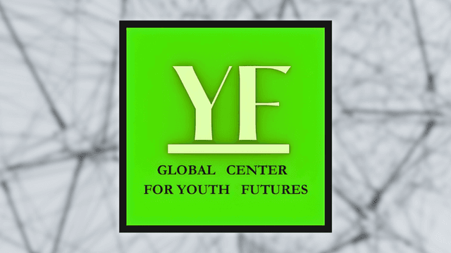 Logo of the Global Center for Youth Futures featuring the initials 'YF' in white on a green background with 'Global Center for Youth Futures' in black font below.