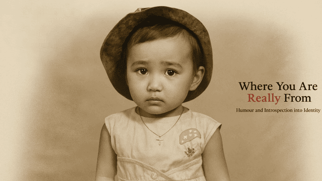 A sepia-toned image of a child, symbolizing Dr. Berthier's exploration of identity, heritage, and belonging in her book.