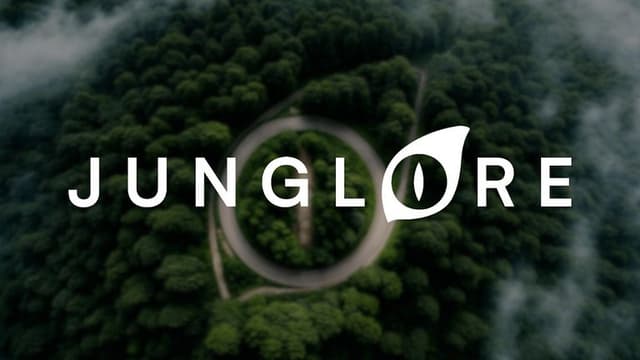 Logo of Junglore with tagline "A new way to grow your business," emphasizing AI-assisted nature exploration and storytelling.