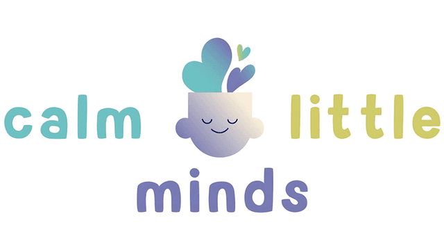 Logo of Calm Little Minds, featuring a smiling face with plants growing from a pot, symbolizing emotional growth.