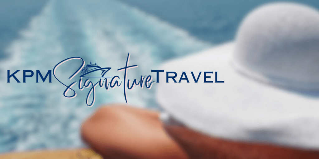 KPM Signature Travel logo featuring a luxury cruise symbol, representing personalized travel experiences and adventurous, life-changing journeys.