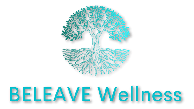 "BELEAVE Wellness logo, symbolizing a holistic approach to healing through energy-based therapies, merging ancient wisdom with modern technology."