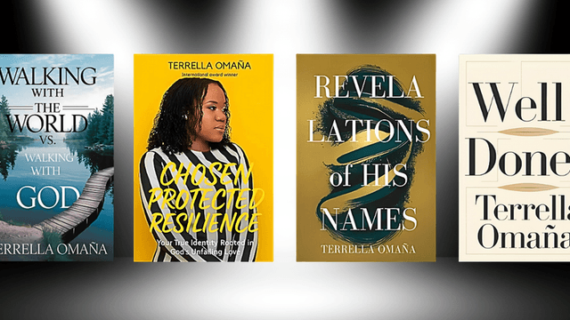 Book covers by Terrella Omaña, author, wellness advocate, and spiritual guide, focusing on faith, resilience, and personal transformation.