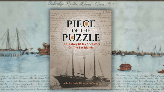 "Piece of the Puzzle book cover, exploring the history and legacy of English settlers on the Bay Islands."