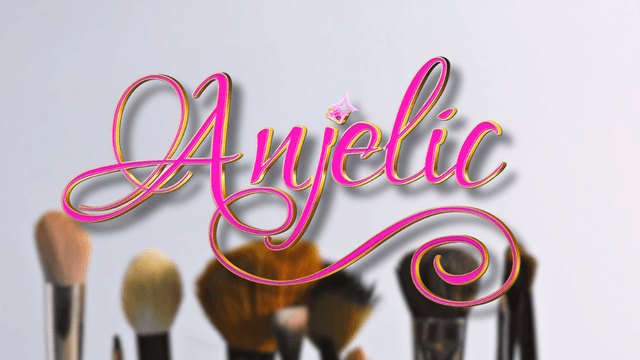 Image ALT Text Generator said: "Anjelic logo in elegant pink script above makeup brushes, symbolizing beauty, simplicity, and legacy-driven empowerment."