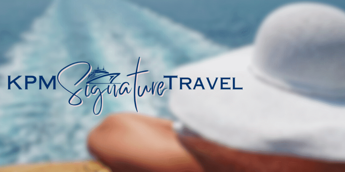 KPM Signature Travel logo featuring a luxury cruise symbol, representing personalized travel experiences and adventurous, life-changing journeys.