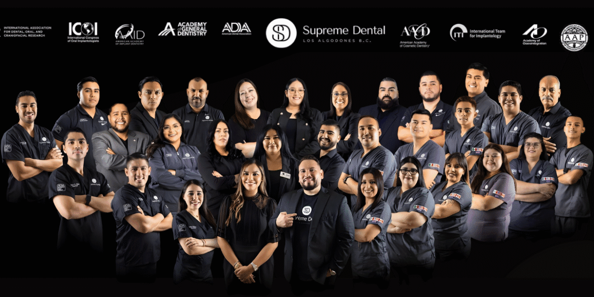 "Supreme Dental Clinic team in Los Algodones, showcasing skilled professionals committed to quality dental care with international certifications and advanced technology."
