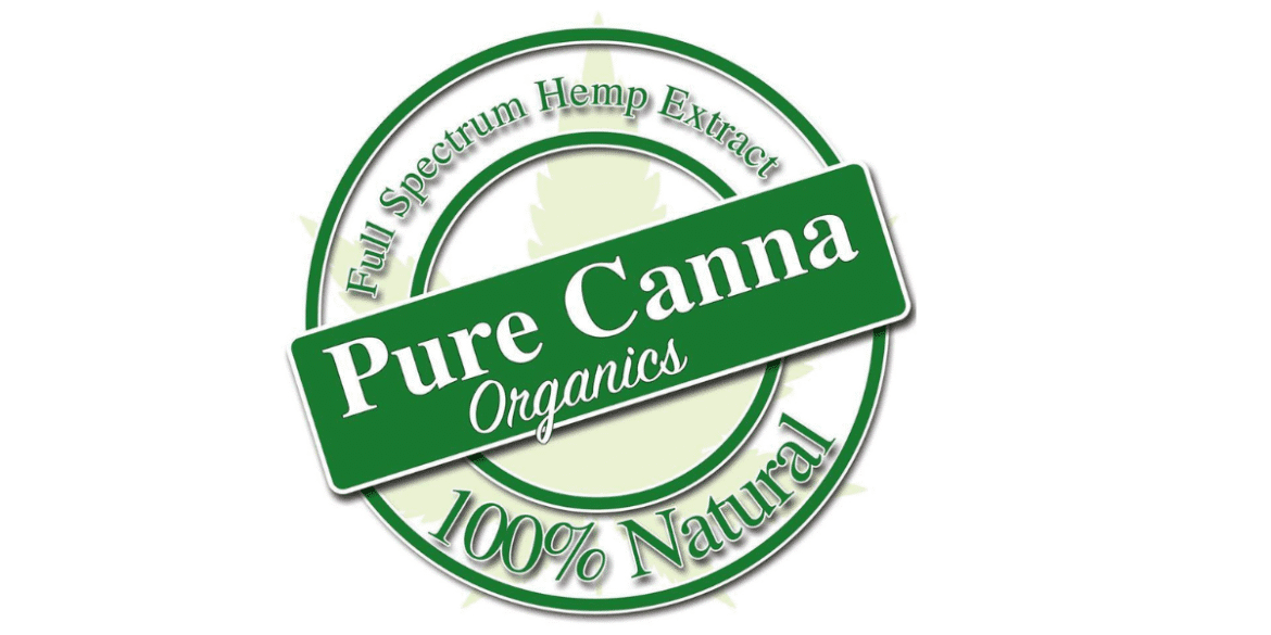 Pure Canna Organics logo: A seal representing transparency, natural wellness, and full-spectrum hemp extract, highlighting the brand's commitment to quality.