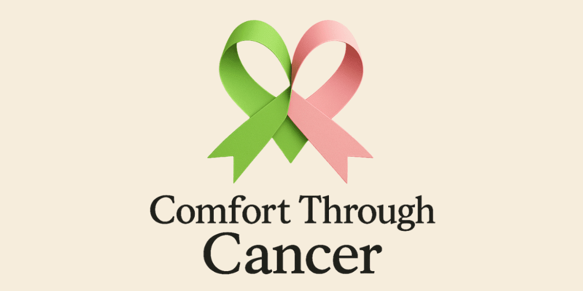 Logo for Comfort Through Cancer, offering thoughtful gifts and wellness products to support cancer patients and caregivers through treatment.