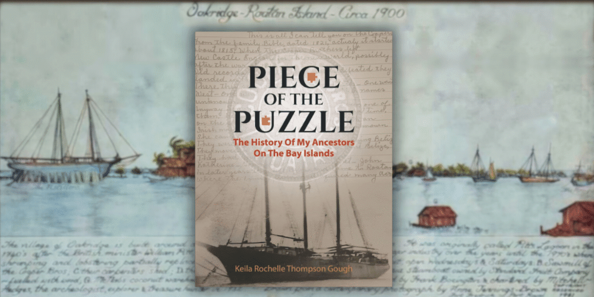 "Piece of the Puzzle book cover, exploring the history and legacy of English settlers on the Bay Islands."