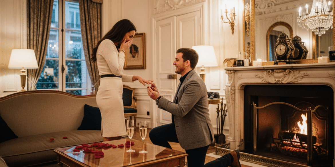 "Matthieu Sauleek, founder of OuiLove Paris, creating personalized, unforgettable proposal experiences in Paris and beyond for couples worldwide."