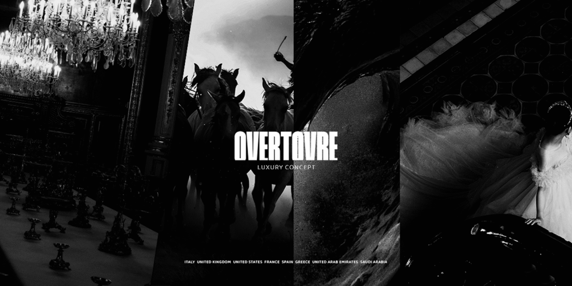 "Overtoure luxury concept branding showcasing opulence, exclusivity, and emotional connections in curated experiences for high-net-worth individuals worldwide."