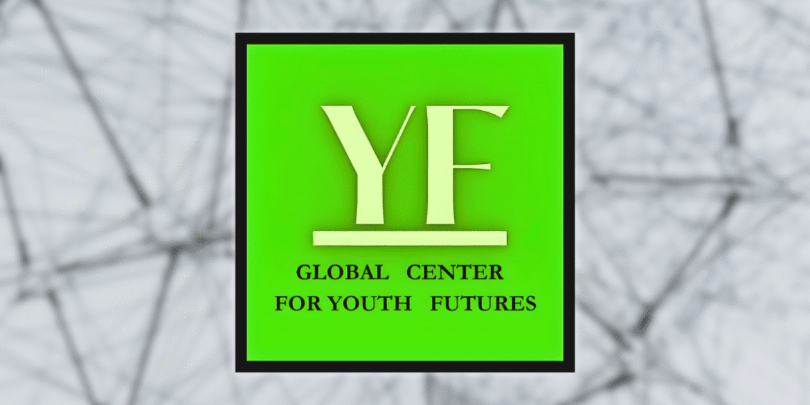 Logo of the Global Center for Youth Futures featuring the initials 'YF' in white on a green background with 'Global Center for Youth Futures' in black font below.